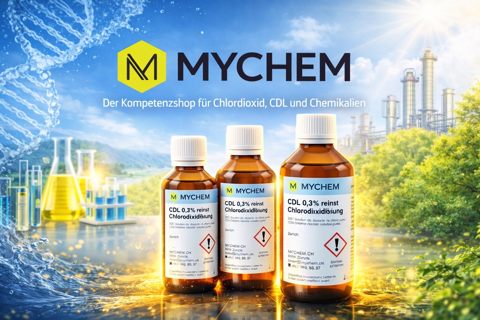 CDL Herstellung im Gaseinleitungsverfahren – Chlordioxid Lösung 3000 ppm