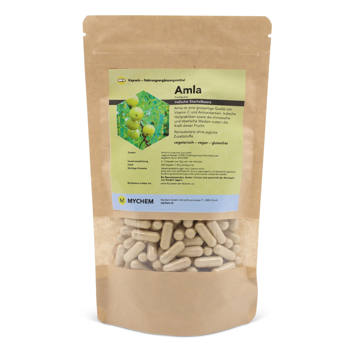 Amla Capsules, bio, végétalien