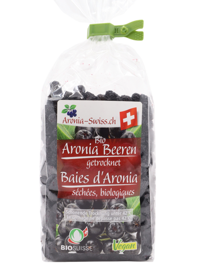 Baies d'aronia séchées bio, Suisse (OPC)