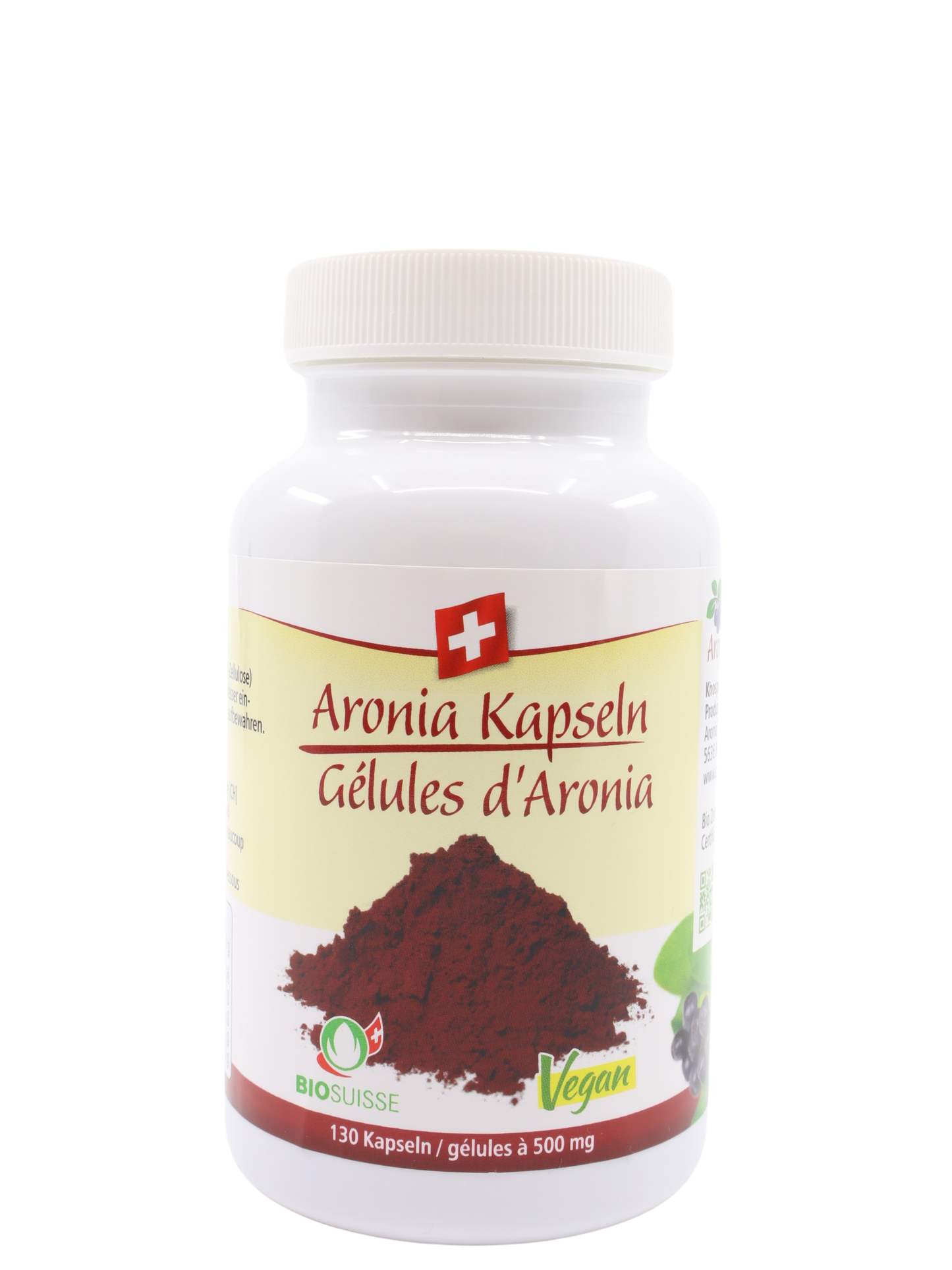 Aronia Kapseln Bio, vegan, Schweiz (OPC)