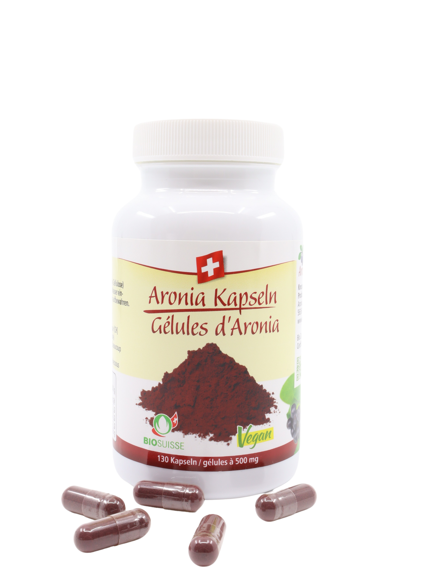 Aronia Kapseln Bio, vegan, Schweiz (OPC)