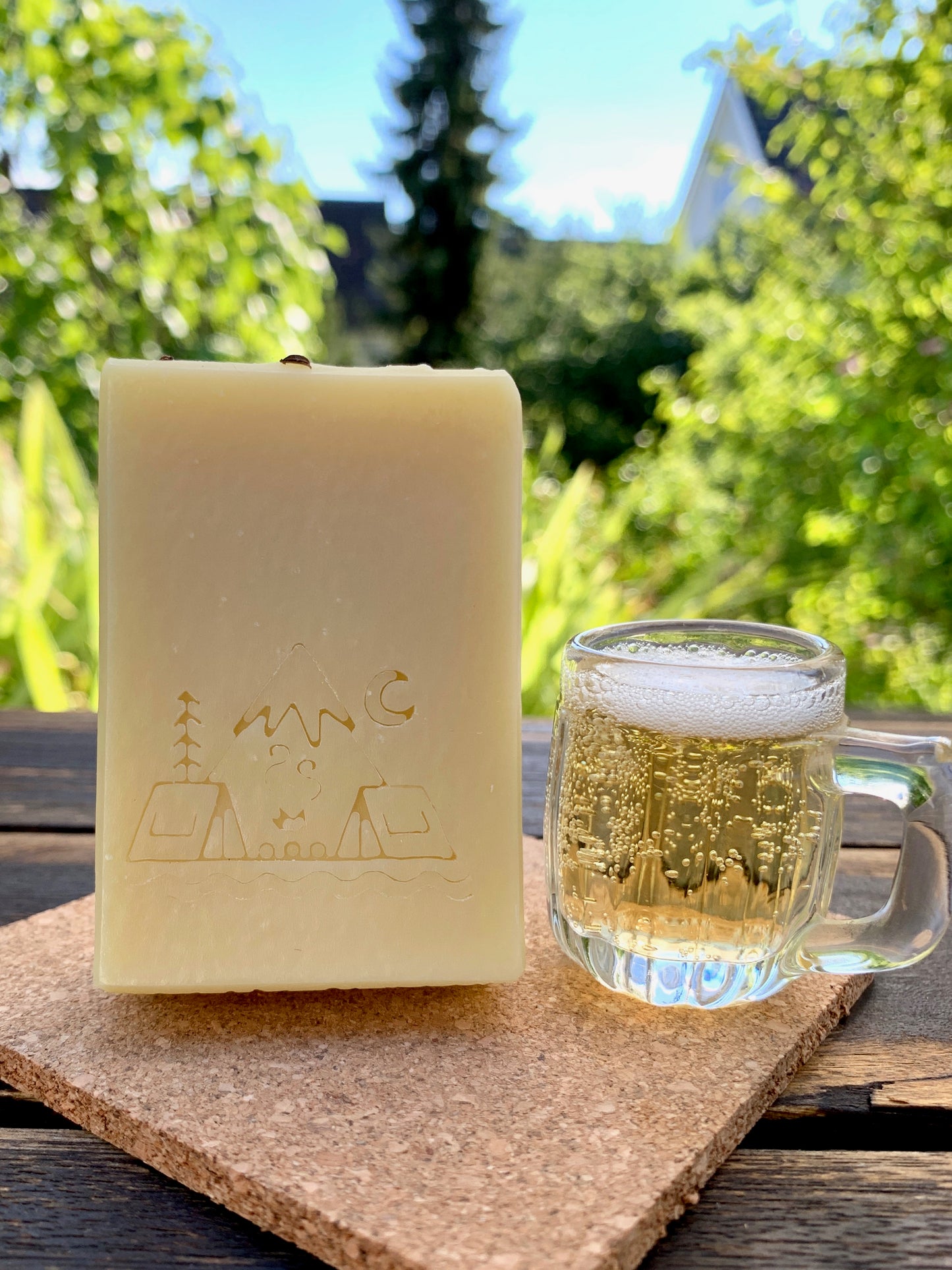 Hair soap beer, vegan