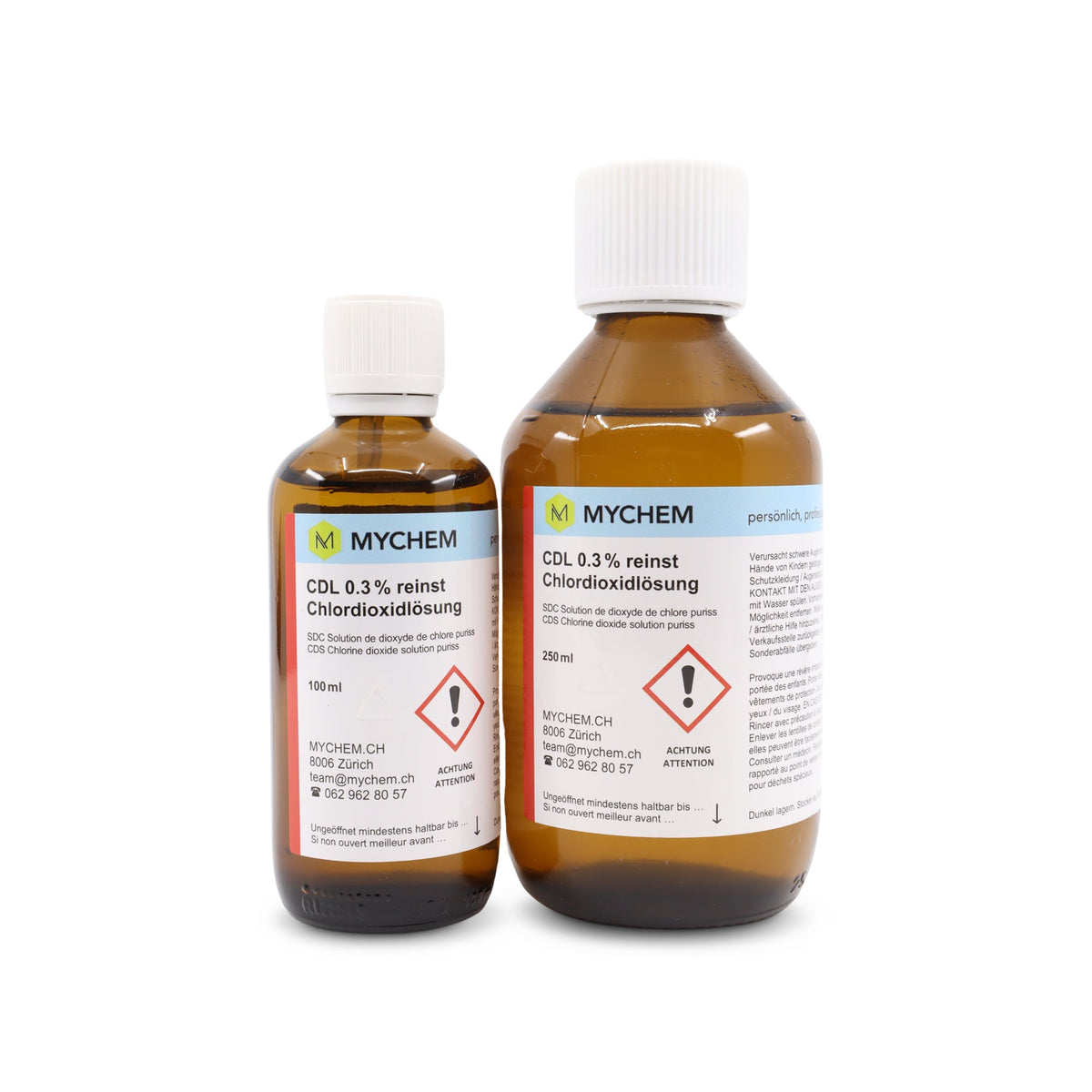 CDL Chlordioxidlösung 0,3% in Braunglasflaschen