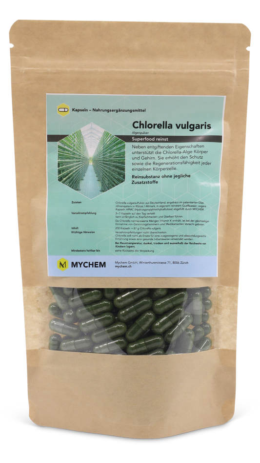 Chlorella vulgaris Kapseln, vegan