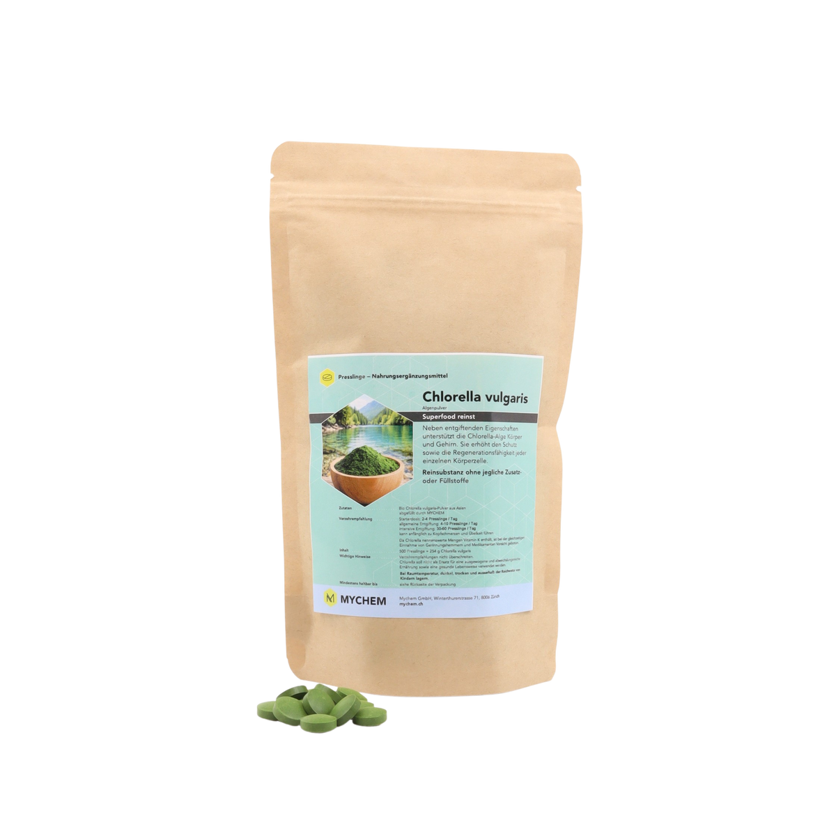 Chlorella vulgaris Presslinge Bio, vegan