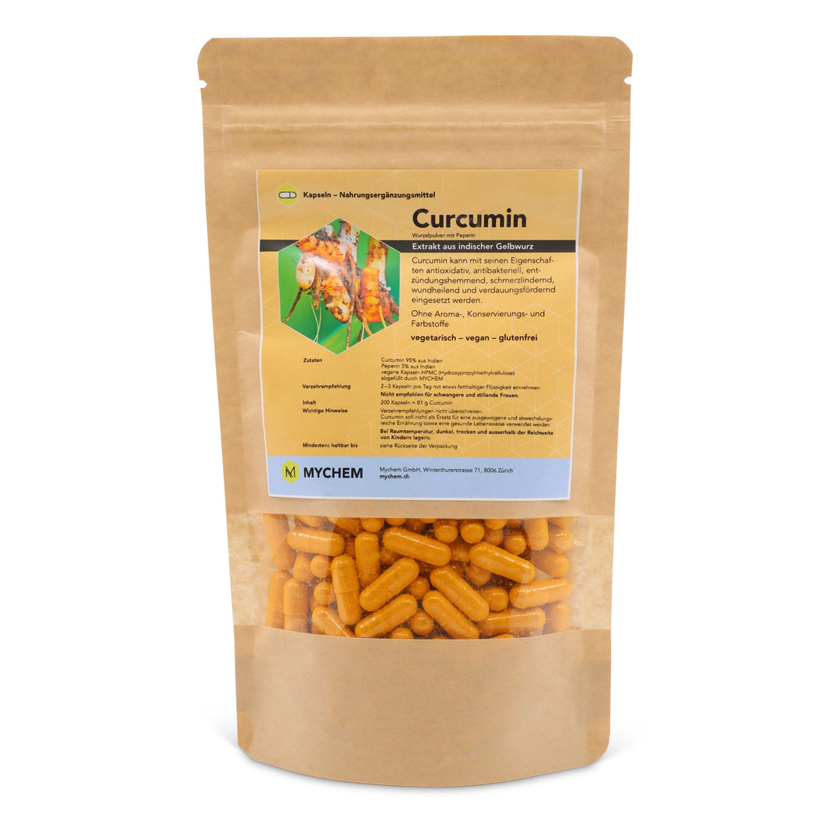 Curcumine Capsules, végétalien