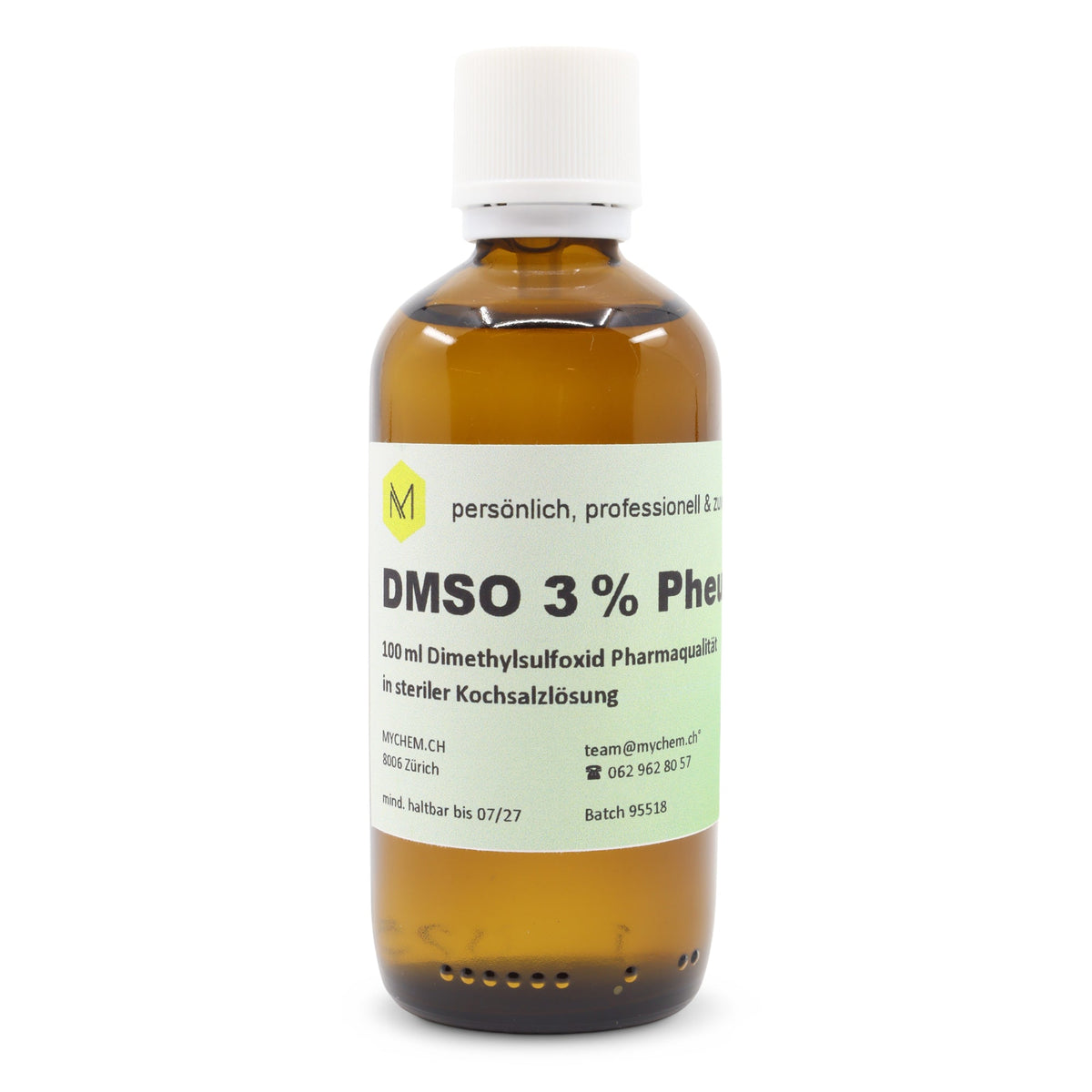 DMSO 3% pheur in steriler Kochsalzlösung 100ml mit Tropfeinsatz