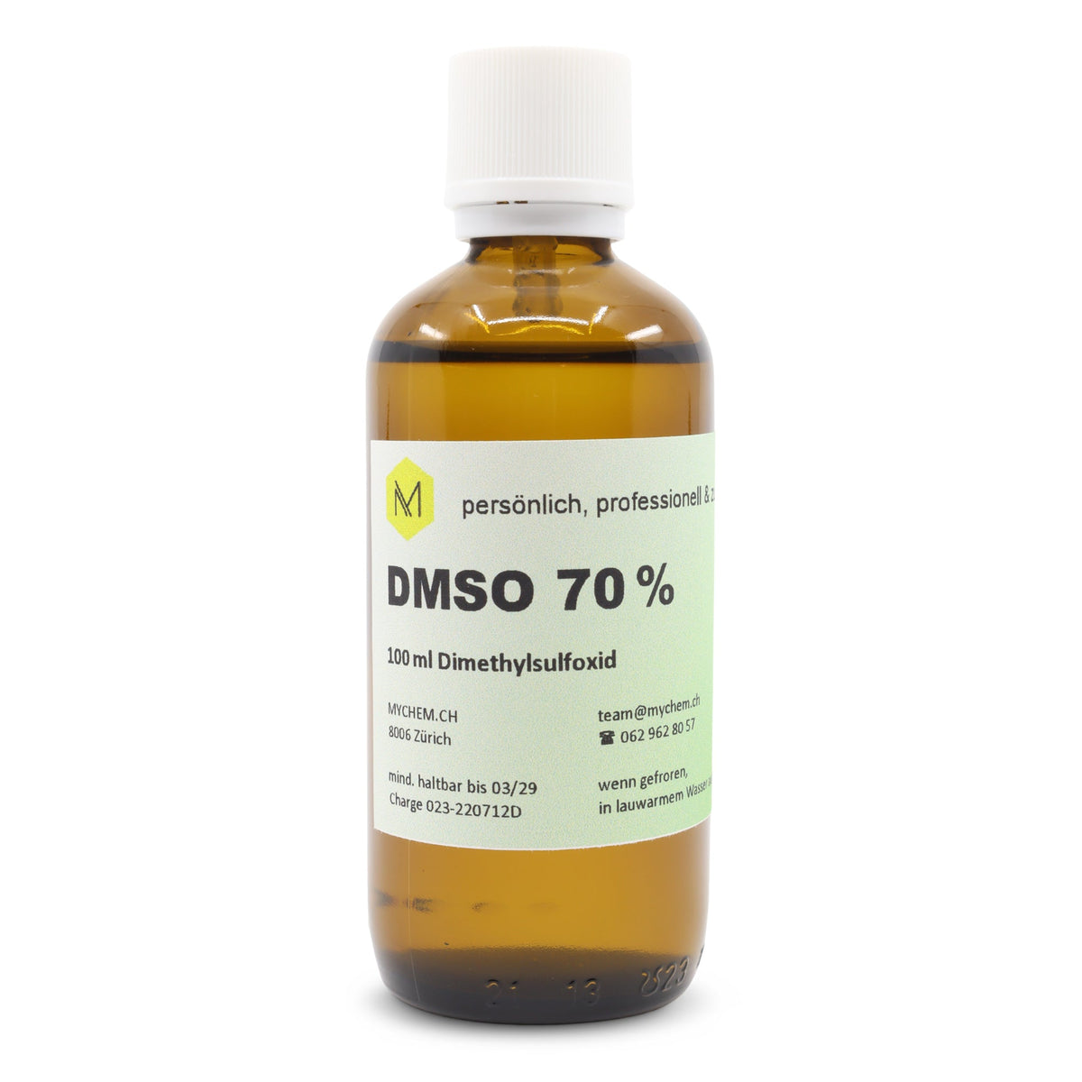DMSO 70% technisch in dreifach gefiltertem Wasser 100ml mit Tropfeinsatz