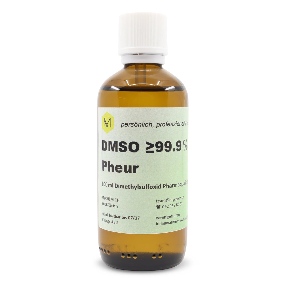 DMSO 99,9% pheur 100ml mit Tropfeinsatz