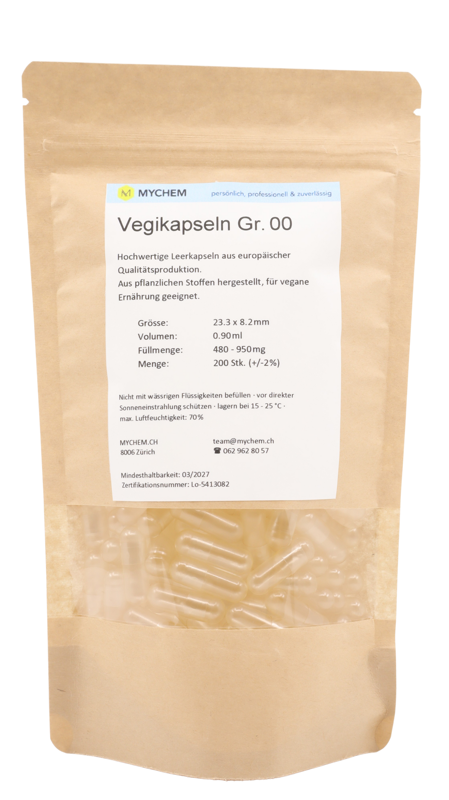 Capsules empty vegan