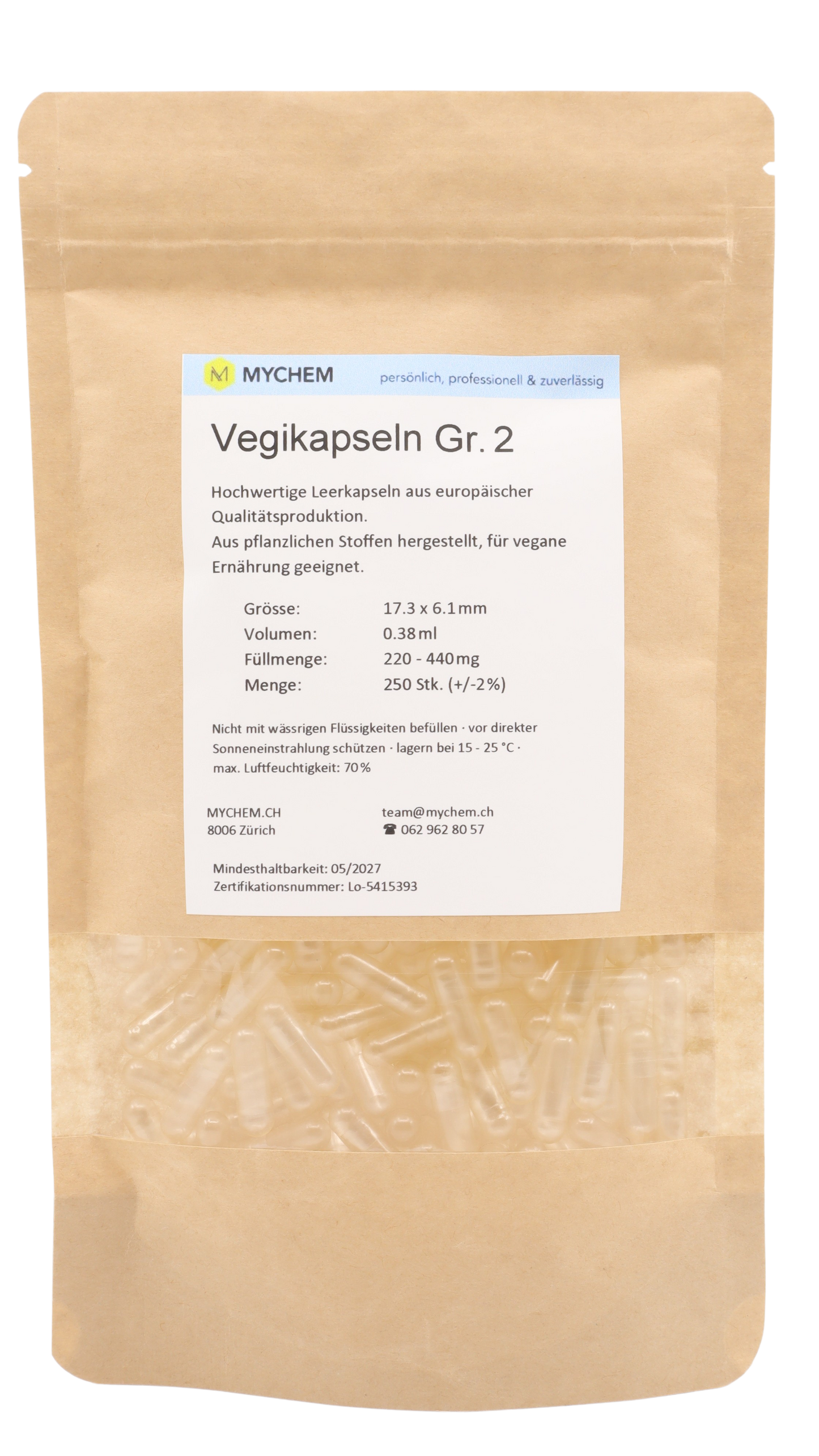 Capsules empty vegan