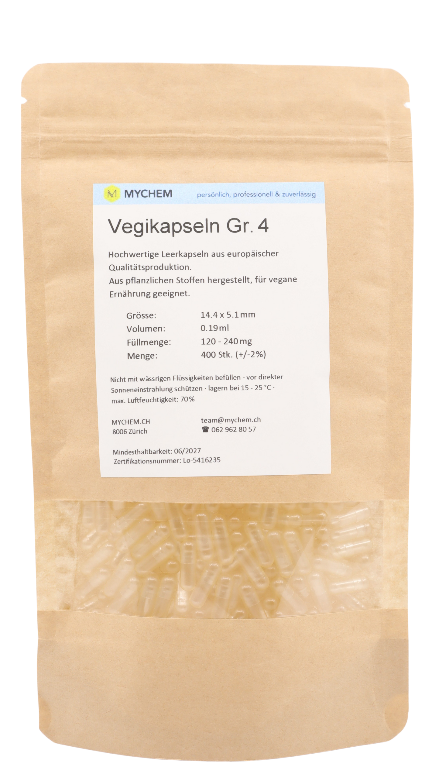 Capsules empty vegan