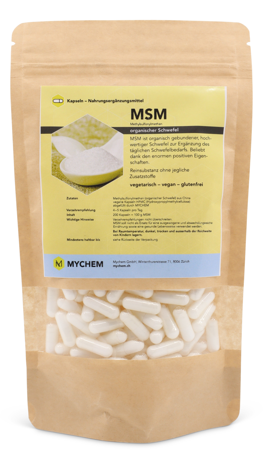 Capsules MSM, végétalien