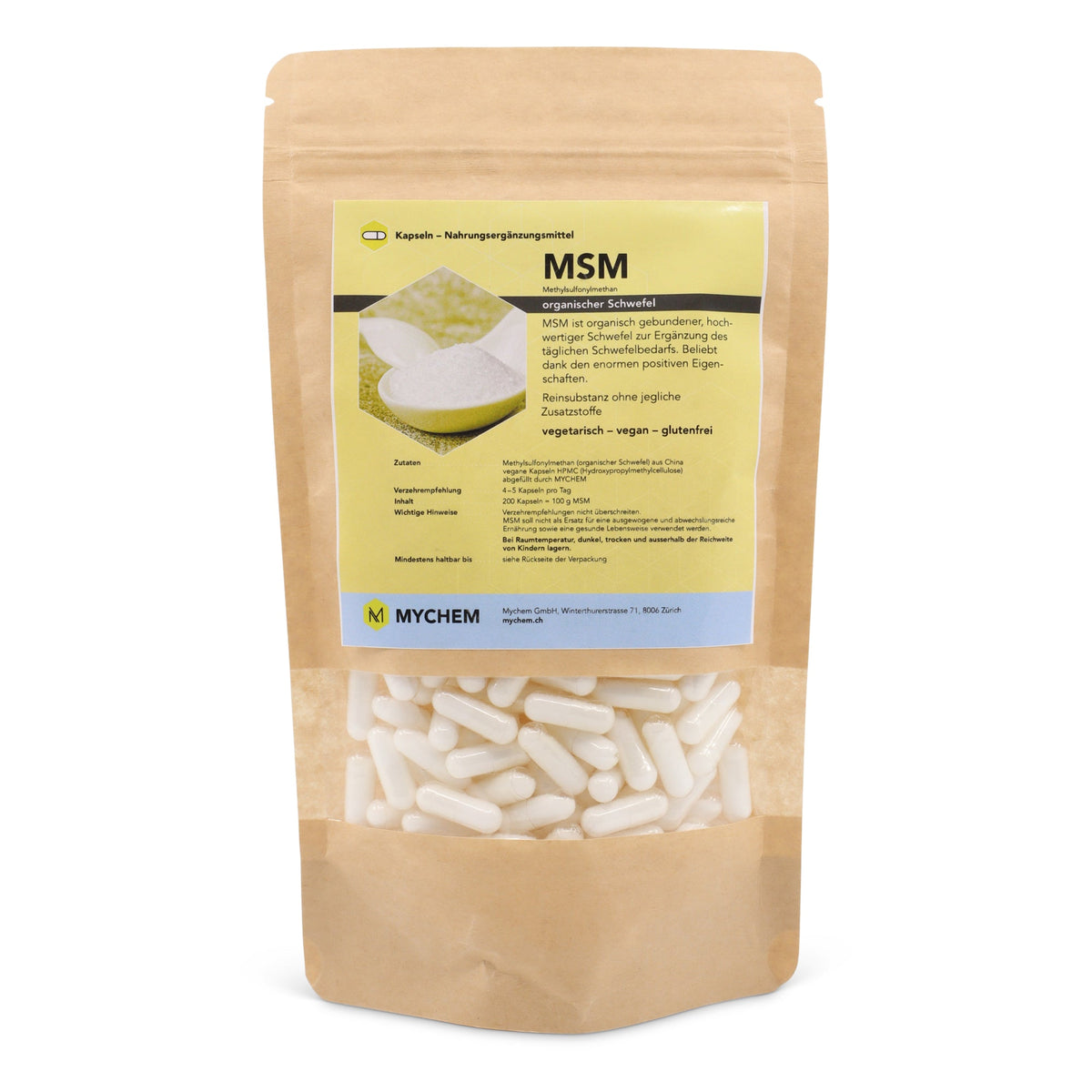 MSM Capsules, végétalien