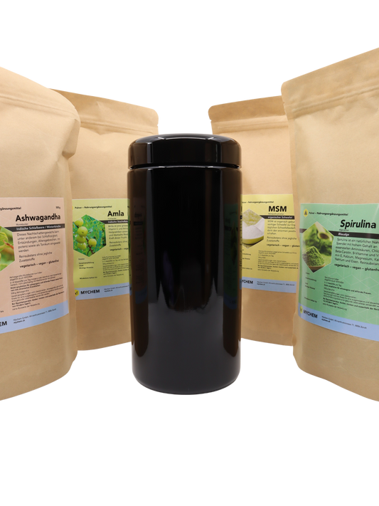 Food supplements with violet glass