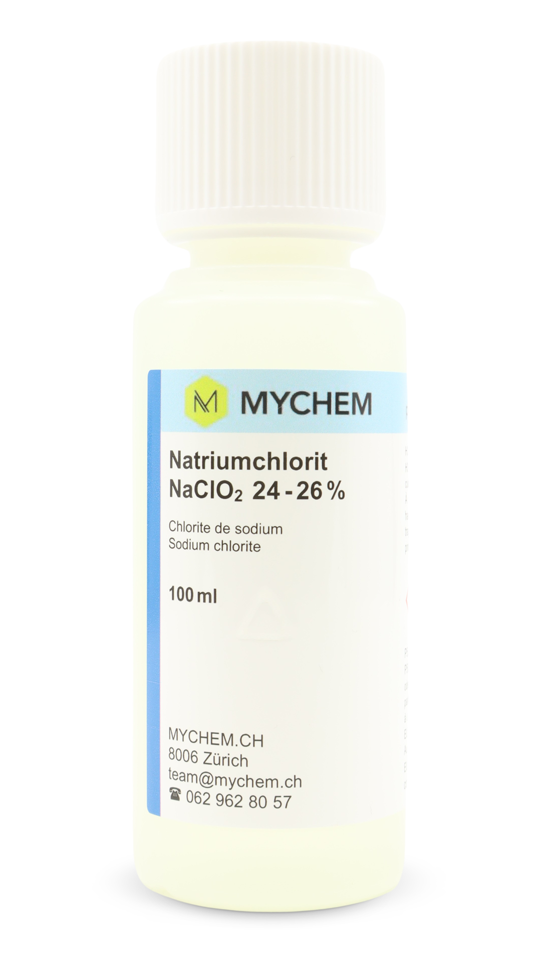 Natriumchlorit (NaClO₂) 24-26% technisch 100ml in HDPE Flasche