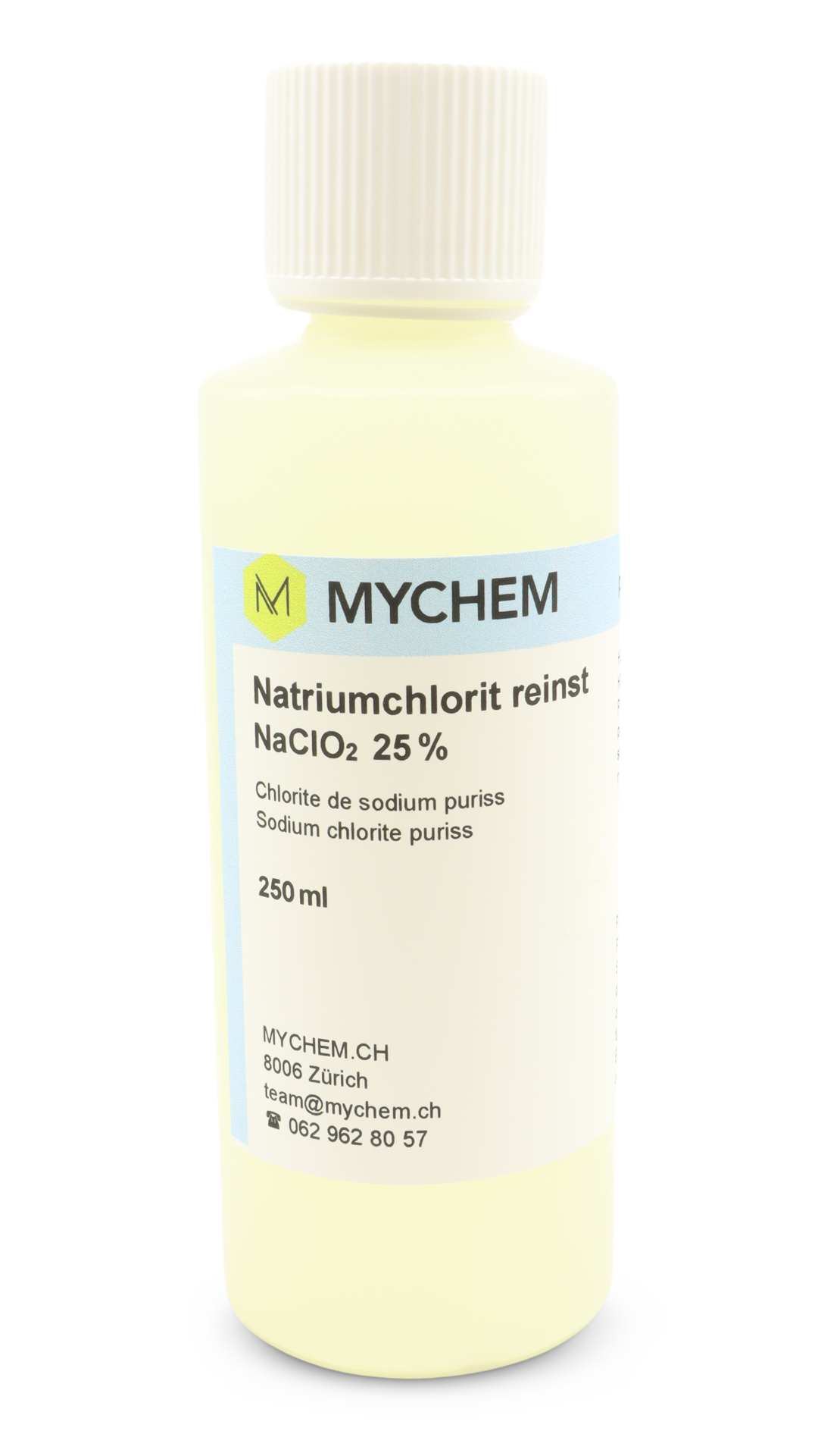 Natriumchlorit (NaClO₂) 25% reinst 250ml in HDPE Flasche