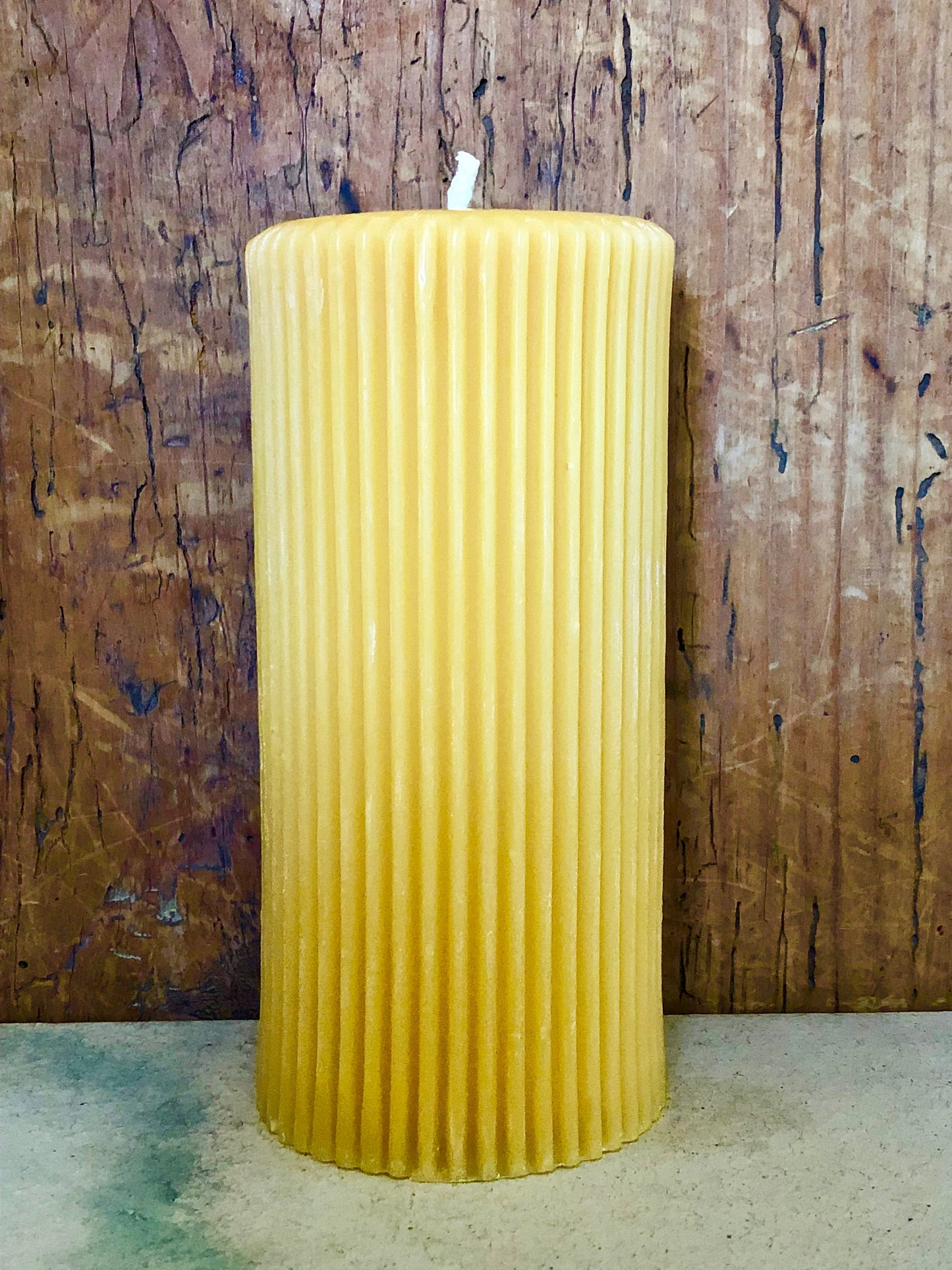 Candle grooves, beeswax
