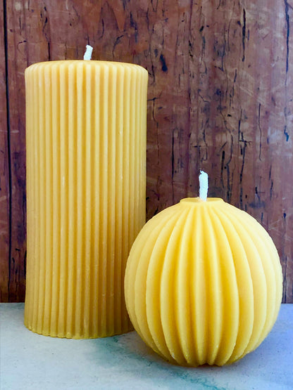 Candle grooves, beeswax