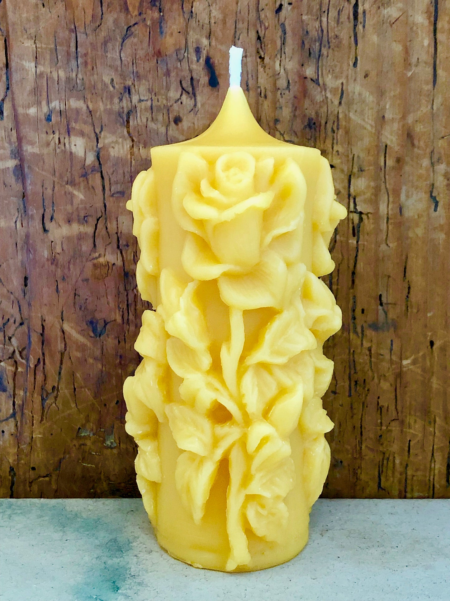 Kerze Rosen, Bienenwachs