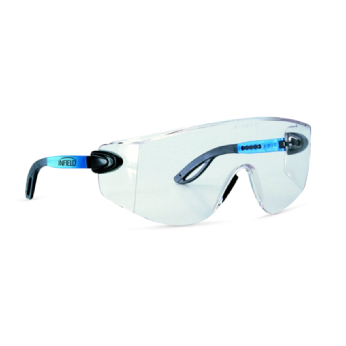 Lunettes de protection Astor noir/bleu Anti-Scratch incolore