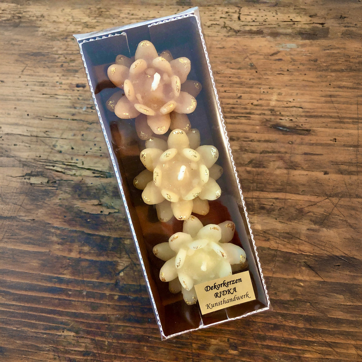 Bougies flottantes nénuphar, cire d&#39;abeille