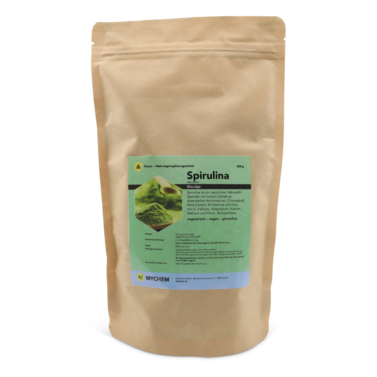 Poudre de spiruline, végétalienne