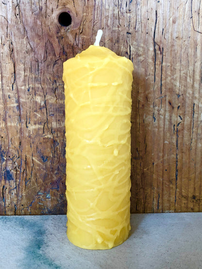 Candle structure, beeswax